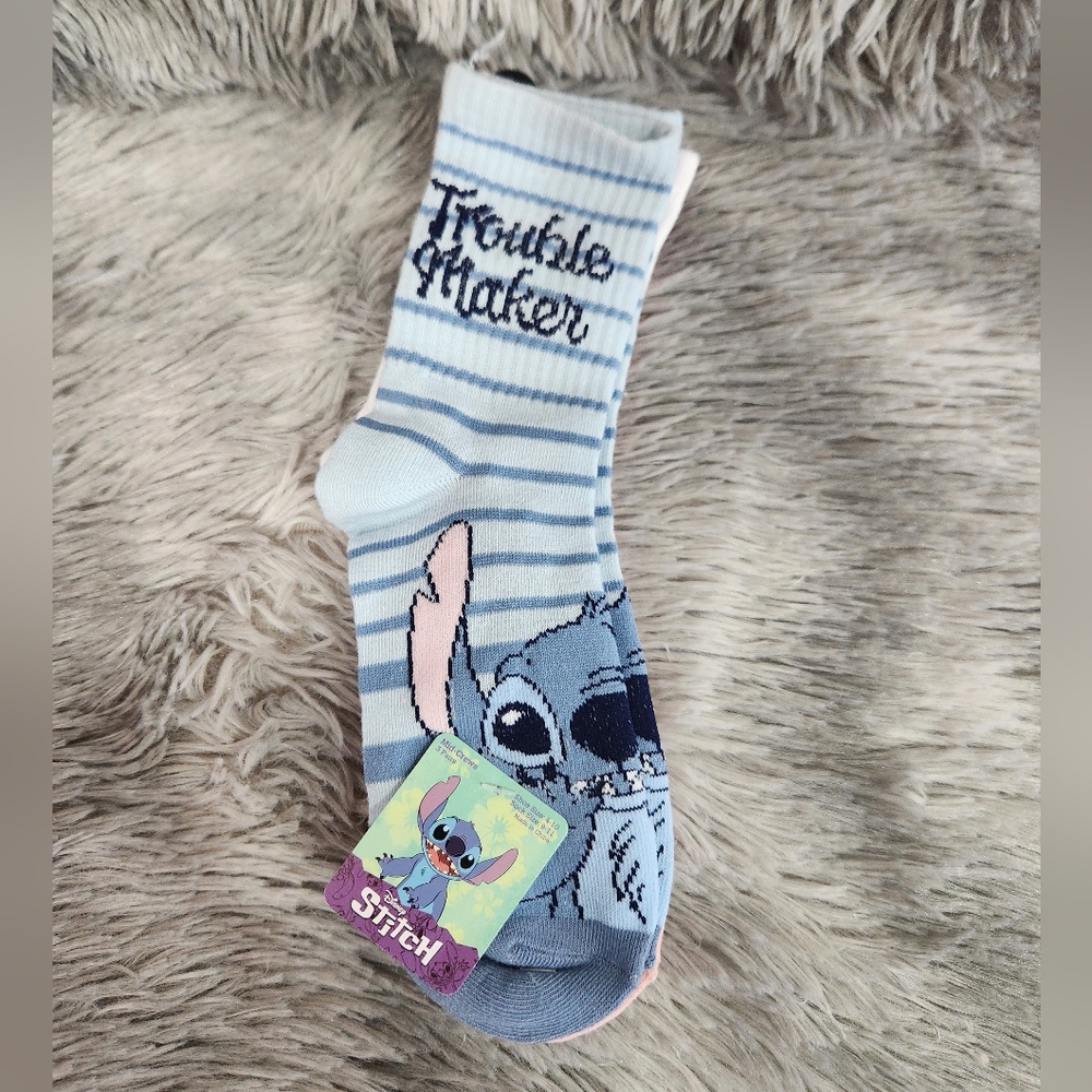 Stitch Trouble Maker Socks Bundle of 3